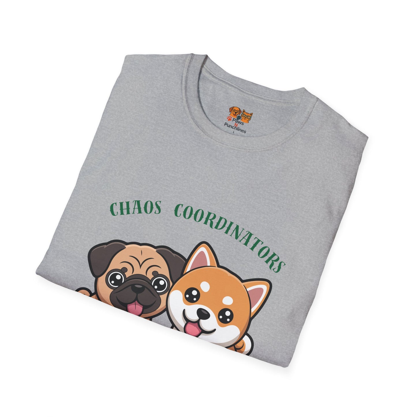 Chaos Coordinators T-Shirt — Cute Pug & Shiba Inu Dog Tee