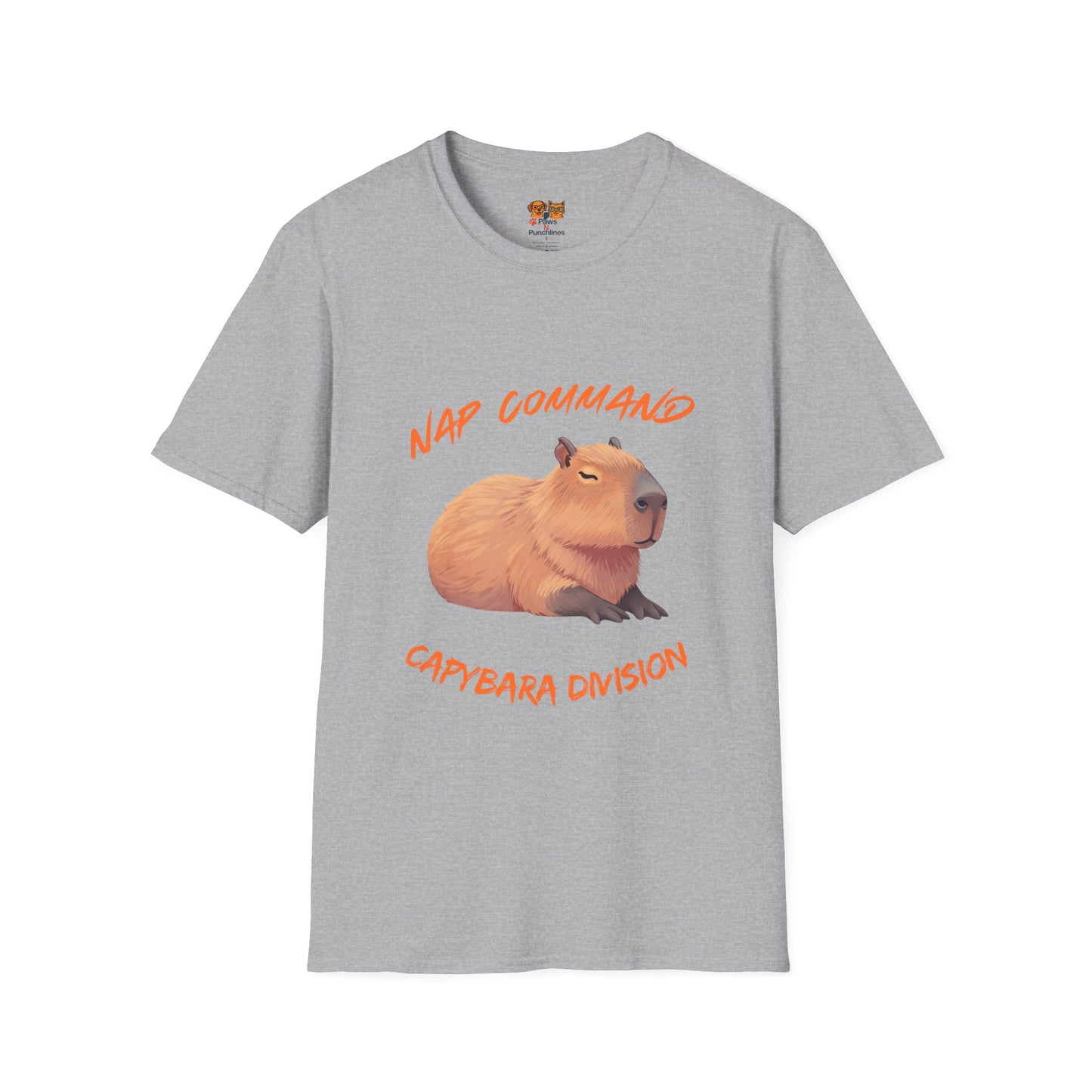 Nap Command Capybara T-Shirt — "Capybara Division" Cute Animal Nap Tee