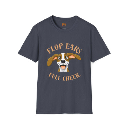 Flop Ears Full Cheer Dog T-Shirt — Cute Happy Pup Graphic Tee