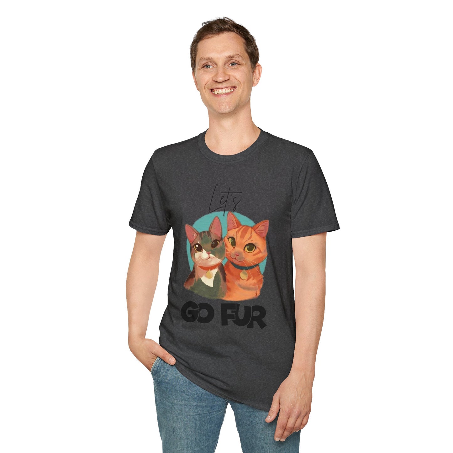 Let's Go Fur Cat T-Shirt — Cute Pair Cat Tee for Cat Lovers