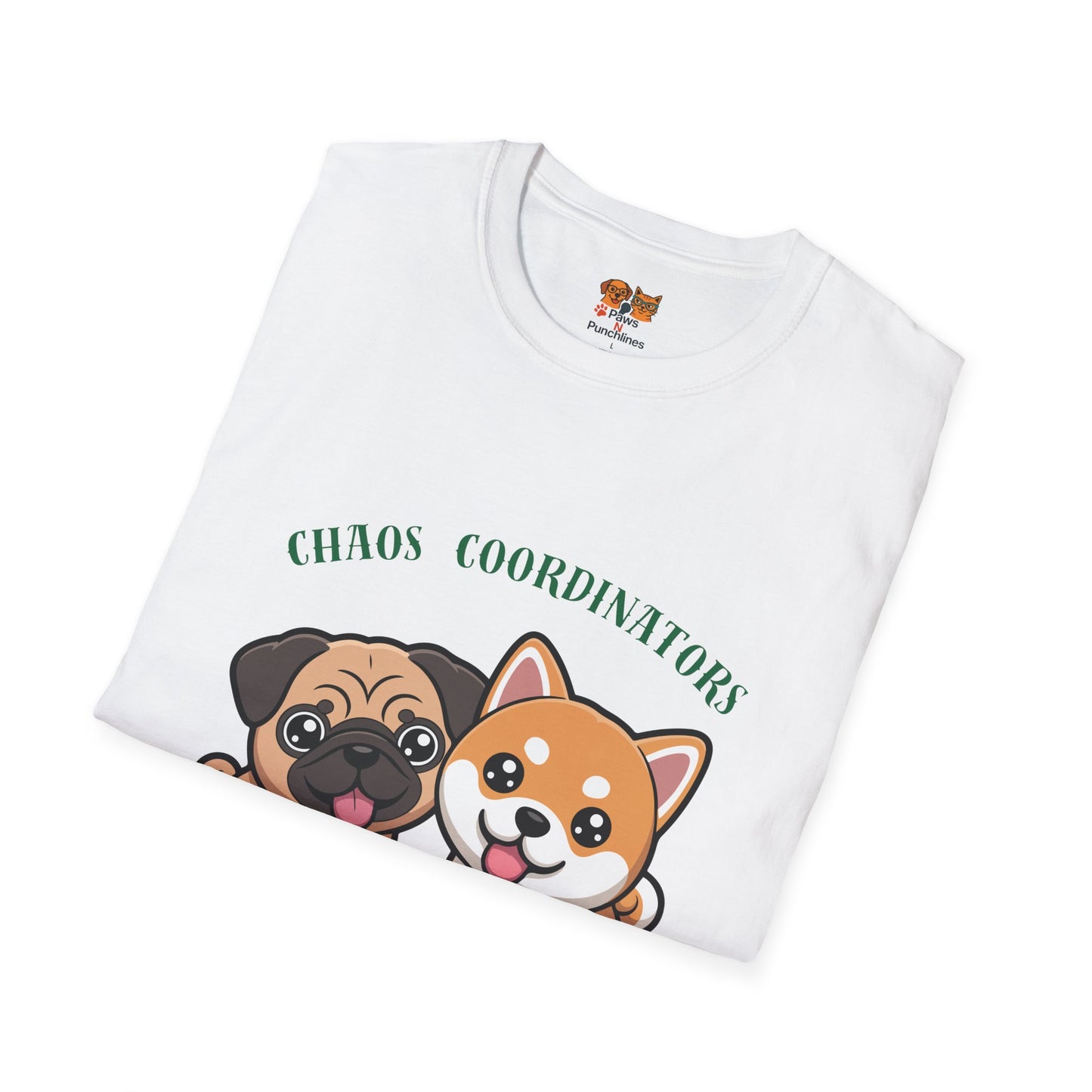 Chaos Coordinators T-Shirt — Cute Pug & Shiba Inu Dog Tee