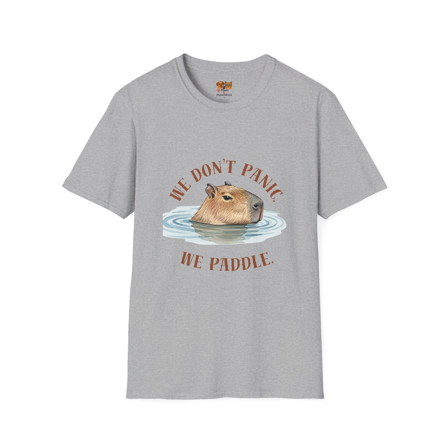 Capybara 'We Don’t Panic, We Paddle' T-Shirt