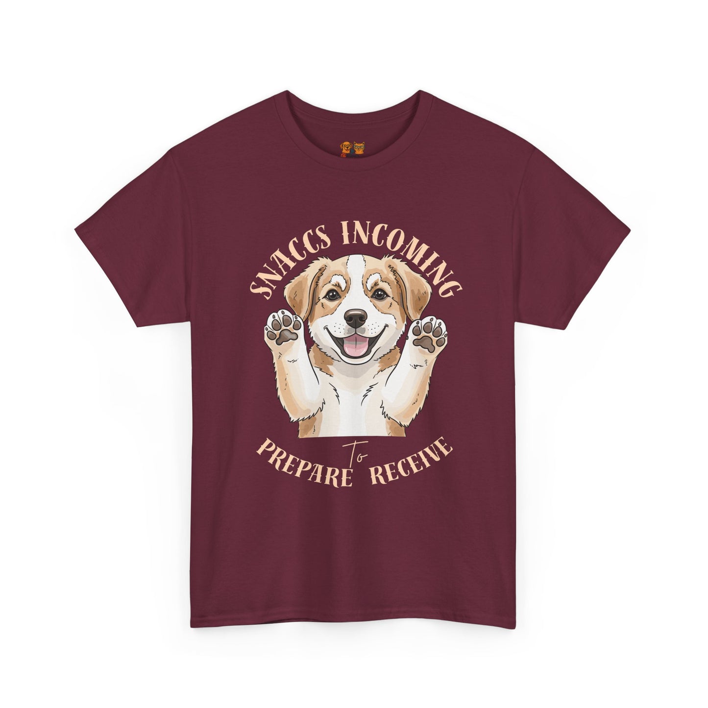 Corgi Puppy Pawprints T‑Shirt — Happy 'Mooorning' Dog Lover Tee