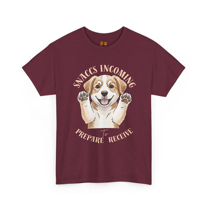 Corgi Puppy Pawprints T‑Shirt — Happy 'Mooorning' Dog Lover Tee