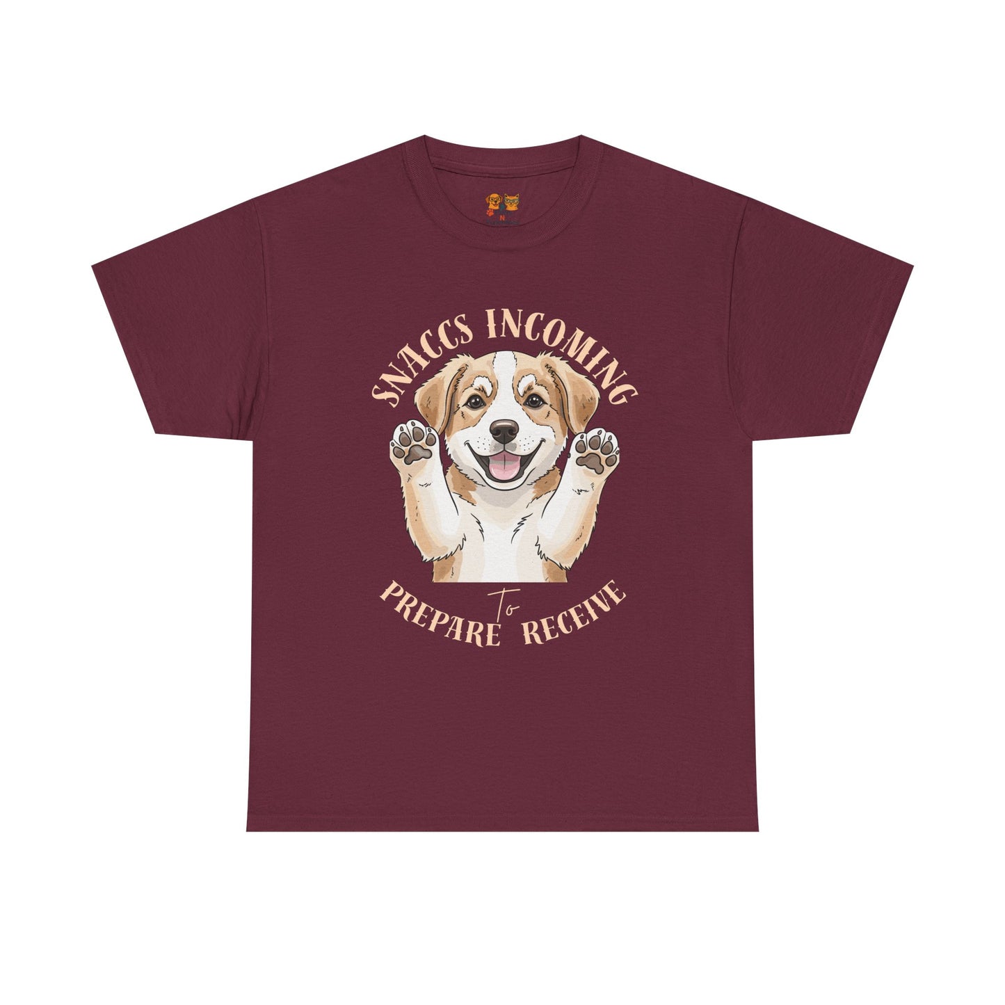 Corgi Puppy Pawprints T‑Shirt — Happy 'Mooorning' Dog Lover Tee