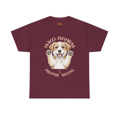 Corgi Puppy Pawprints T‑Shirt — Happy 'Mooorning' Dog Lover Tee