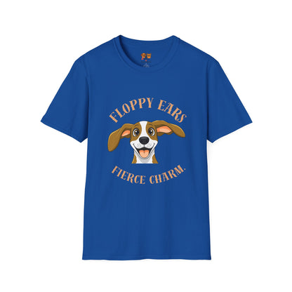 Floppy Ears Fierce Charm Dog T-Shirt — Cute Beagle Puppy Graphic Tee