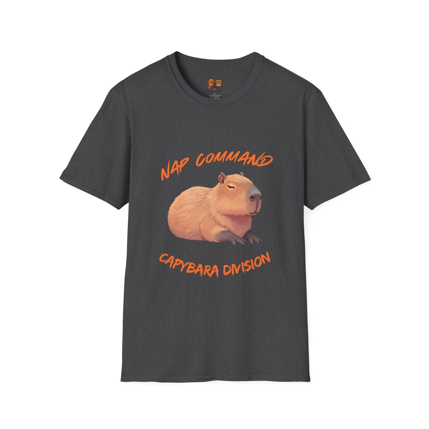 Nap Command Capybara T-Shirt — "Capybara Division" Cute Animal Nap Tee