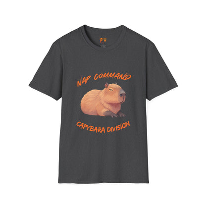 Nap Command Capybara T-Shirt — "Capybara Division" Cute Animal Nap Tee