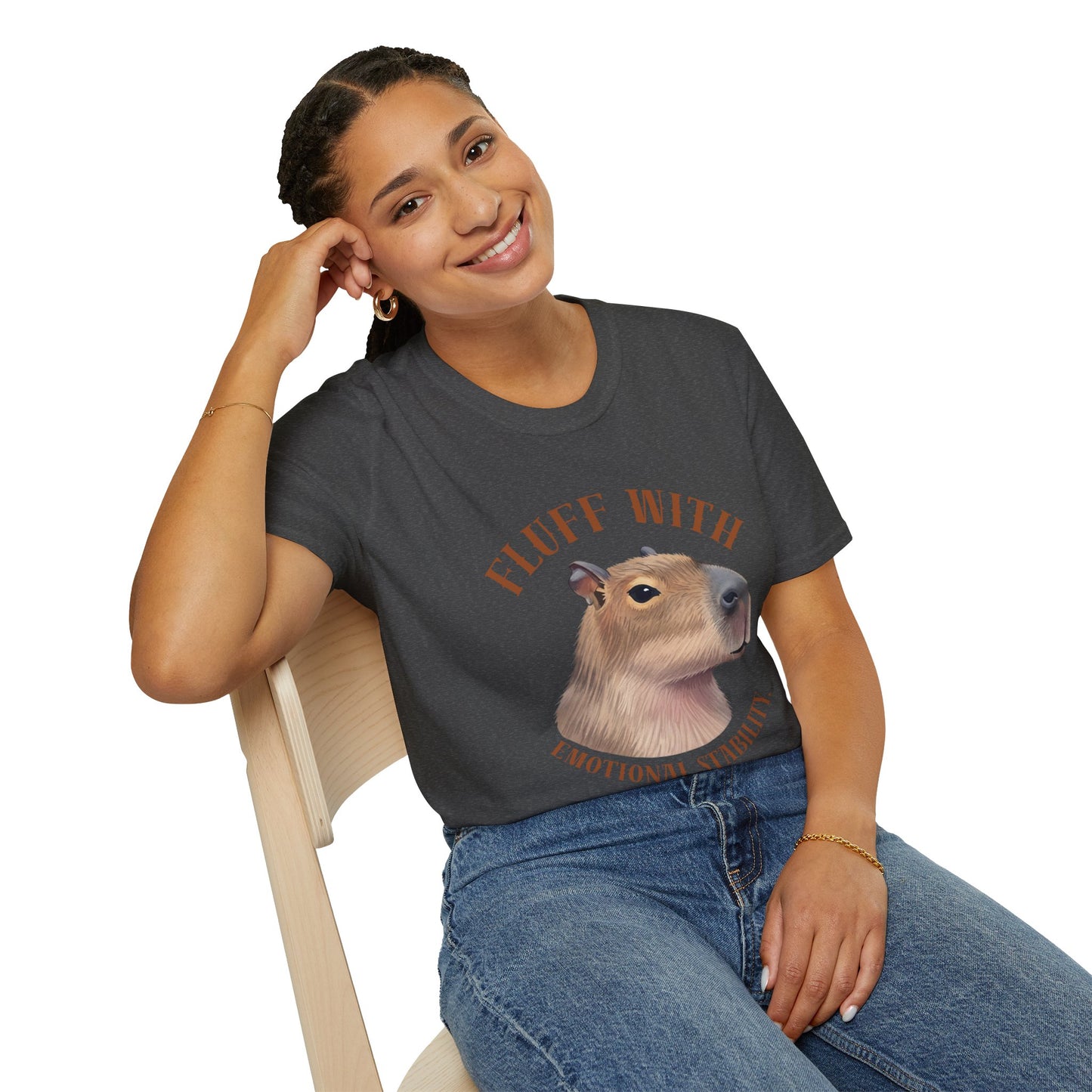 Capybara 'Fluff With Emotional Stability' T-Shirt