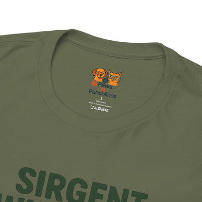 Sirgent Whiskers 'Reporting for Doody' Cat Tee