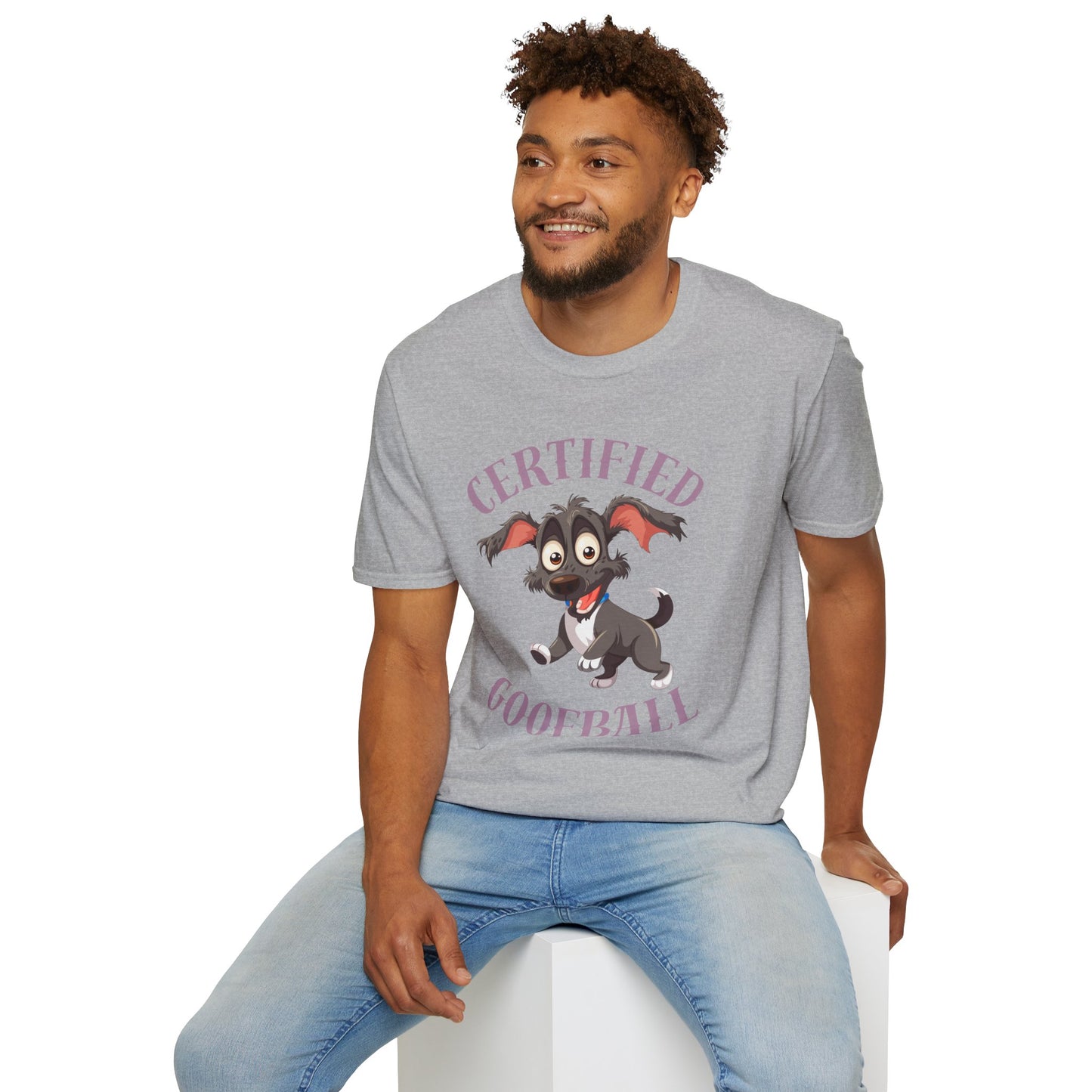 Certified Goofball Dog T-Shirt — Cute Cartoon Puppy Graphic Tee