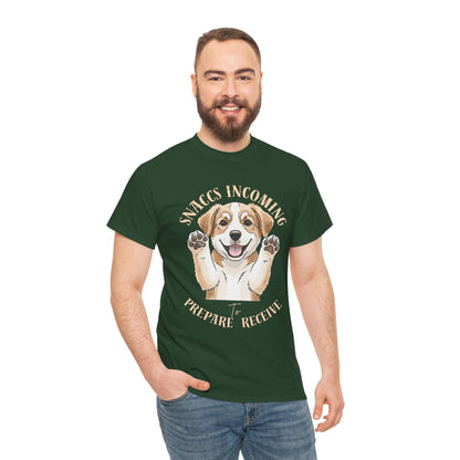 Corgi Puppy Pawprints T‑Shirt — Happy 'Mooorning' Dog Lover Tee