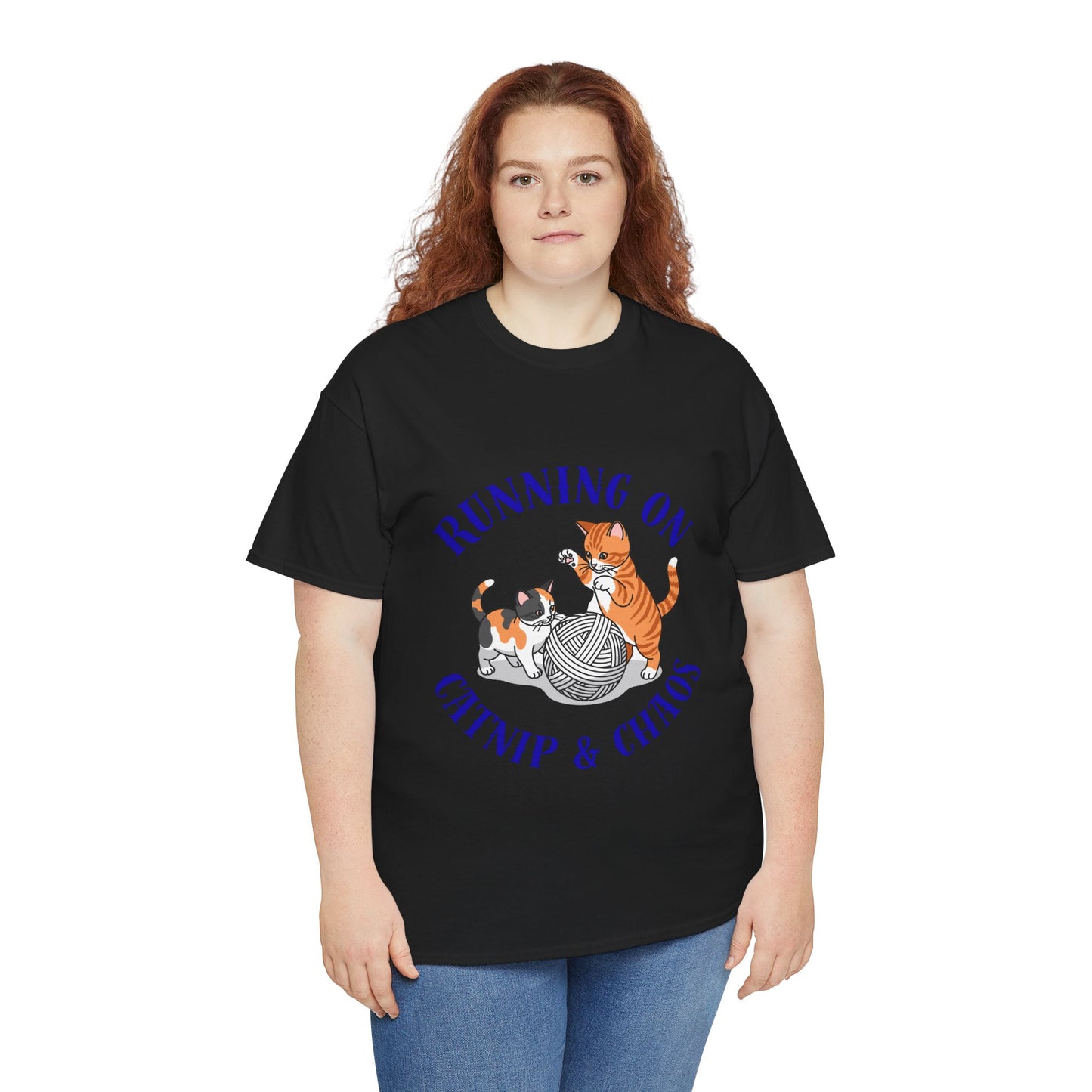Running on Catnip & Chaos — Tee for Cat Lovers