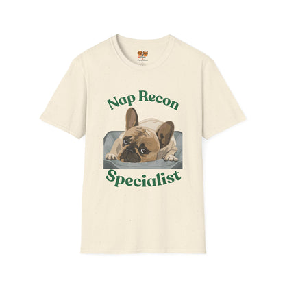 Nap Recon Specialist T-Shirt — Cute French Bulldog Nap Shirt for Dog Lovers