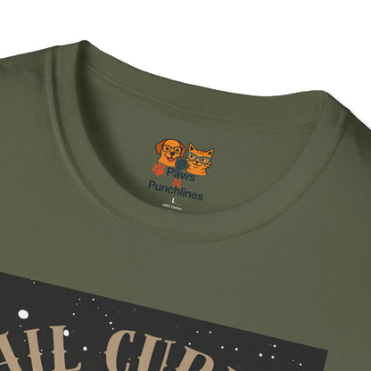 Raccoon 'Tail Curled, Plans Unfurled' T-Shirt