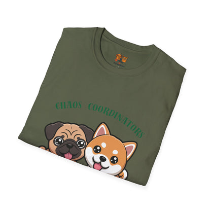 Chaos Coordinators T-Shirt — Cute Pug & Shiba Inu Dog Tee