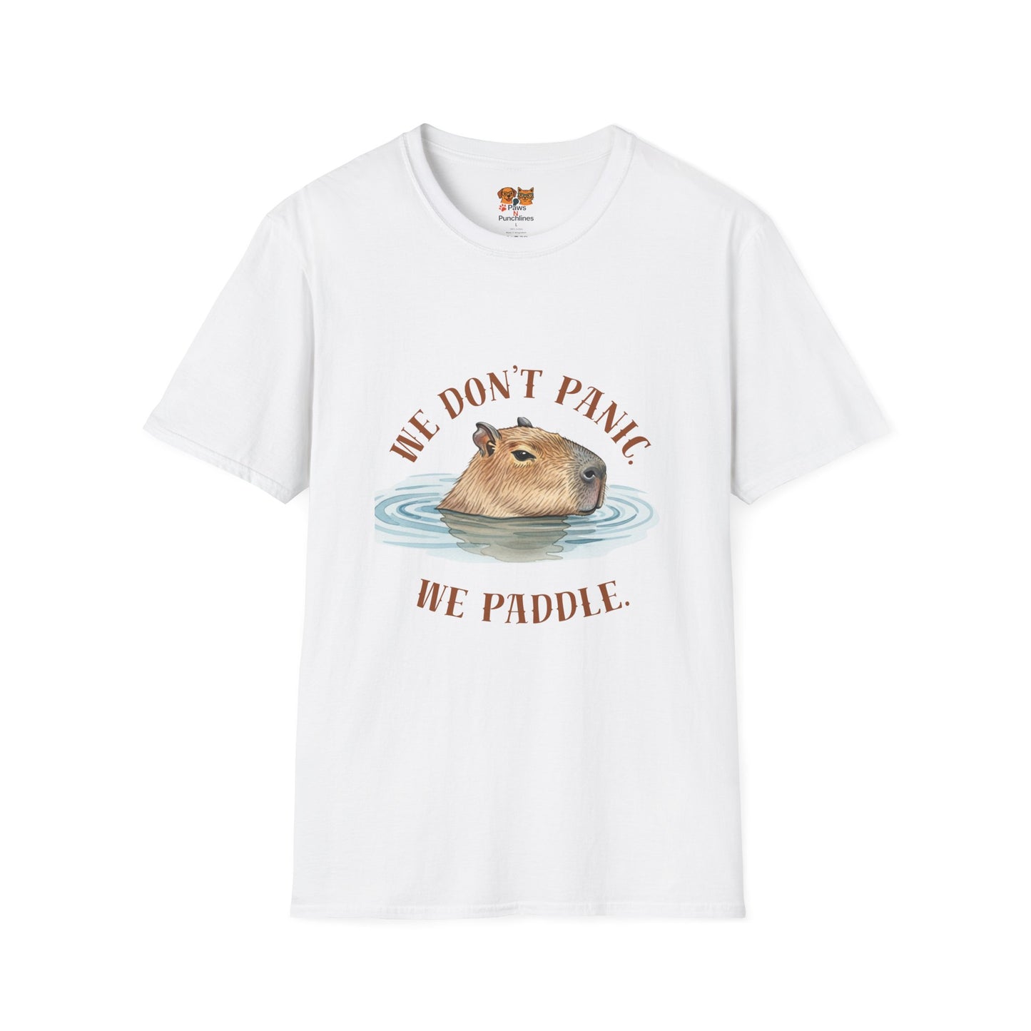 Capybara 'We Don’t Panic, We Paddle' T-Shirt