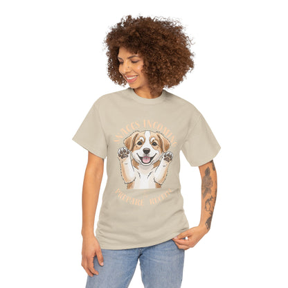 Corgi Puppy Pawprints T‑Shirt — Happy 'Mooorning' Dog Lover Tee