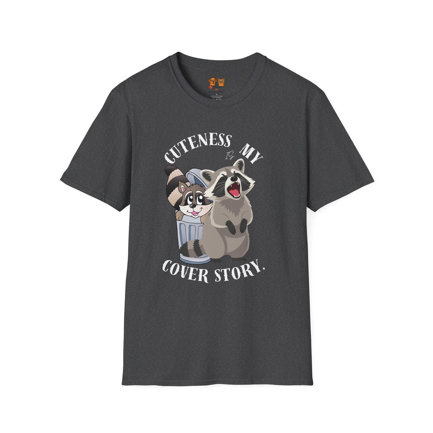 Cuteness Is My Cover Story Tee — Funny Raccoon & Trash Panda Graphic T-Shirt