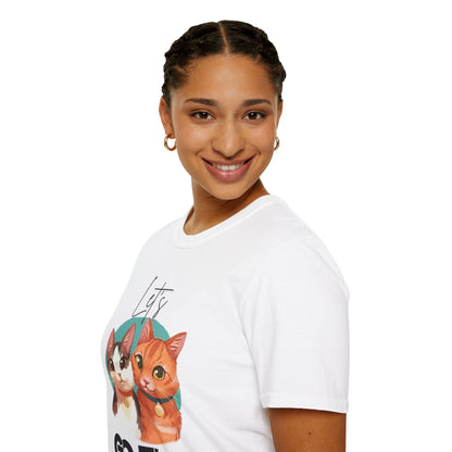 Let's Go Fur Cat T-Shirt — Cute Pair Cat Tee for Cat Lovers