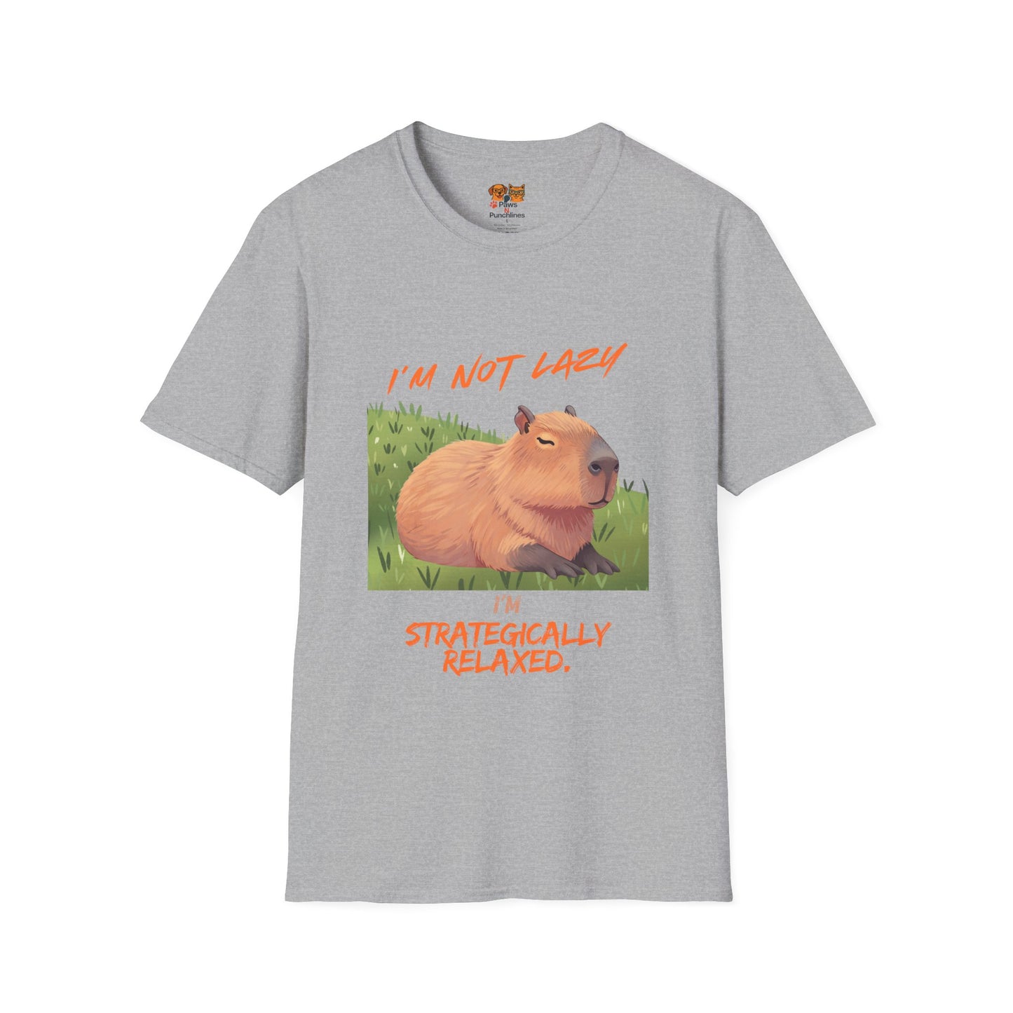 Capybara 'I'm Not Lazy—Strategically Relaxed' T-Shirt