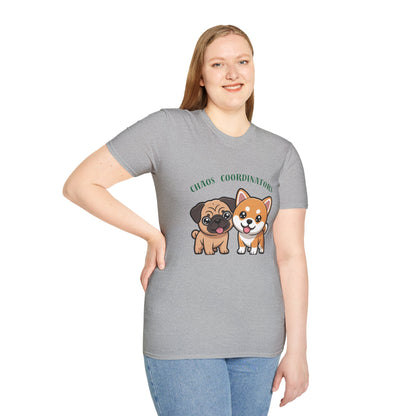 Chaos Coordinators T-Shirt — Cute Pug & Shiba Inu Dog Tee