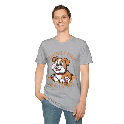 Puppy Graphic T-Shirt — “Zoomies Bro Mission Only” Cute Cartoon Dog Tee