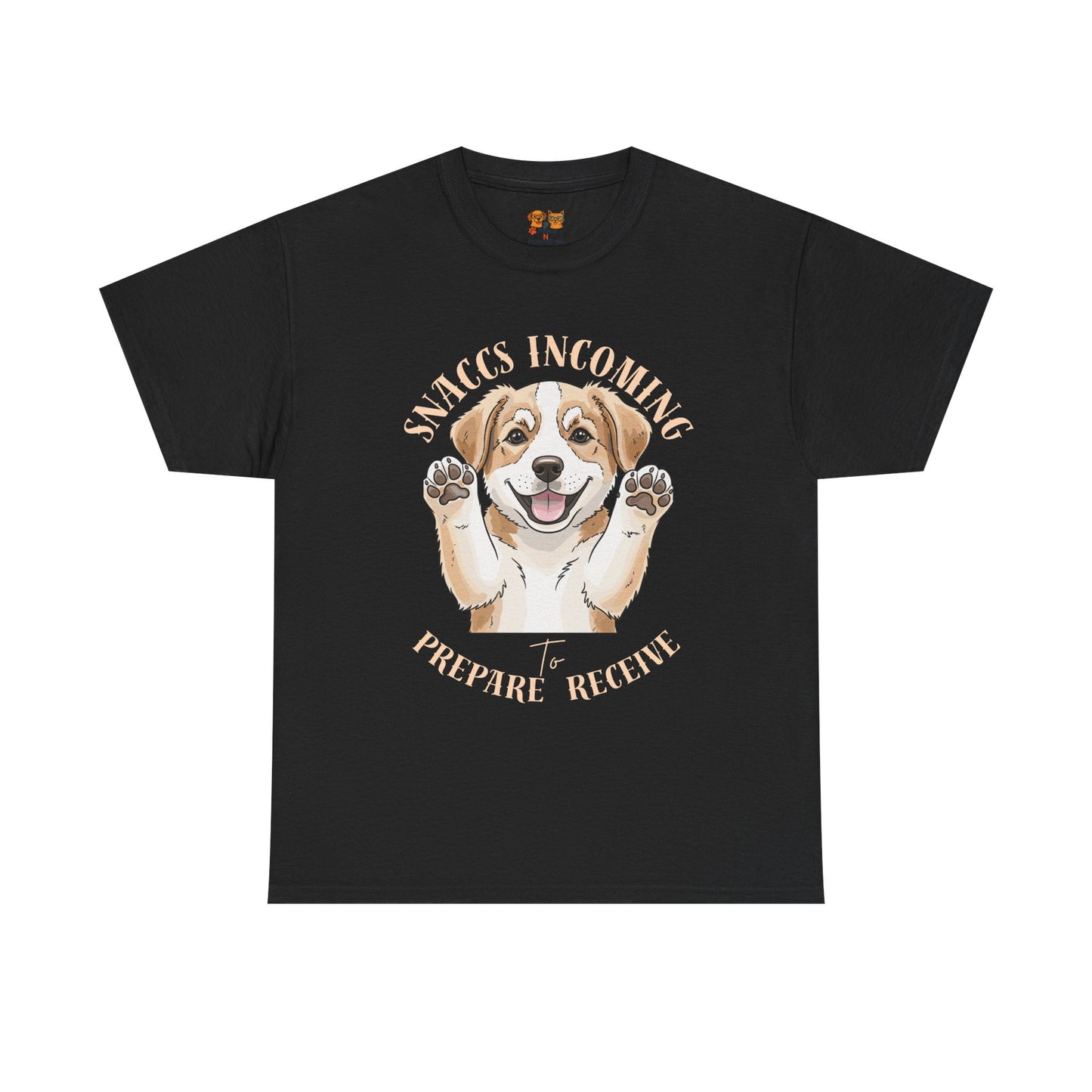 Corgi Puppy Pawprints T‑Shirt — Happy 'Mooorning' Dog Lover Tee