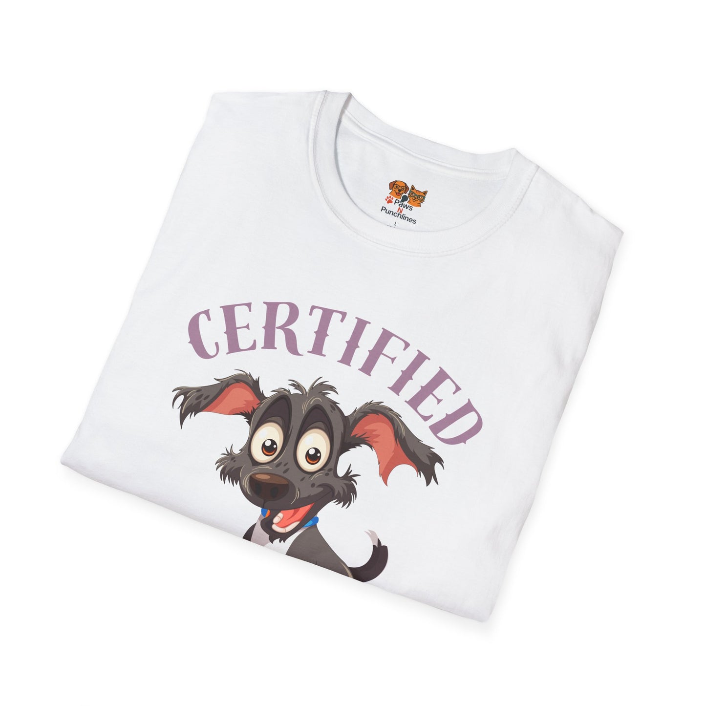 Certified Goofball Dog T-Shirt — Cute Cartoon Puppy Graphic Tee