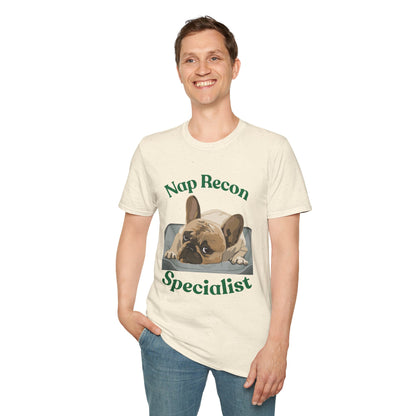 Nap Recon Specialist T-Shirt — Cute French Bulldog Nap Shirt for Dog Lovers