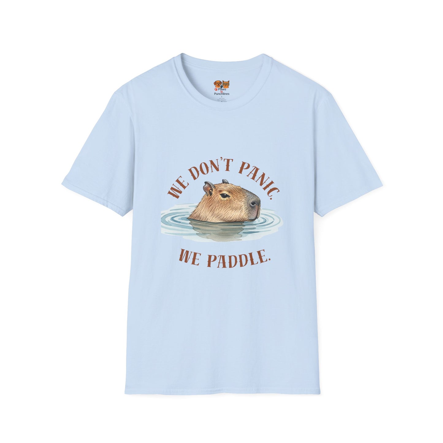 Capybara 'We Don’t Panic, We Paddle' T-Shirt