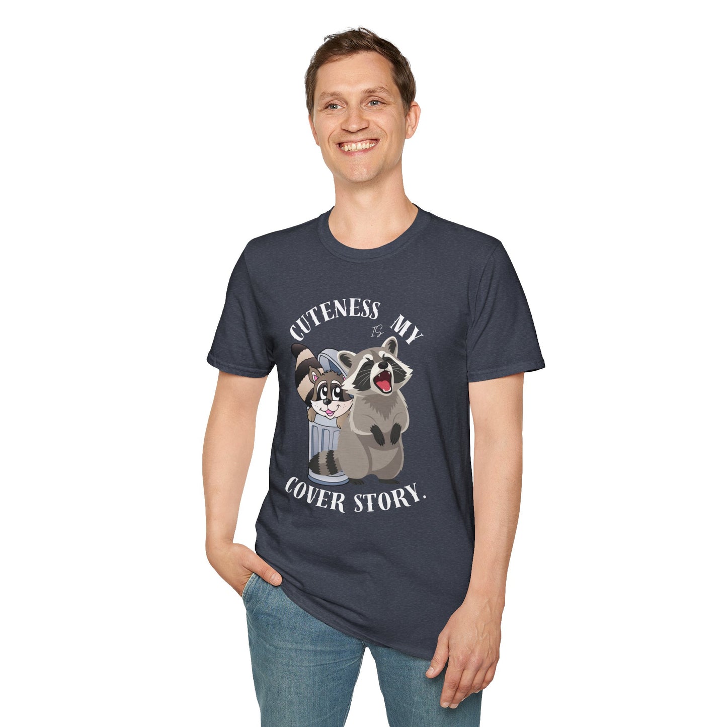 Cuteness Is My Cover Story Tee — Funny Raccoon & Trash Panda Graphic T-Shirt