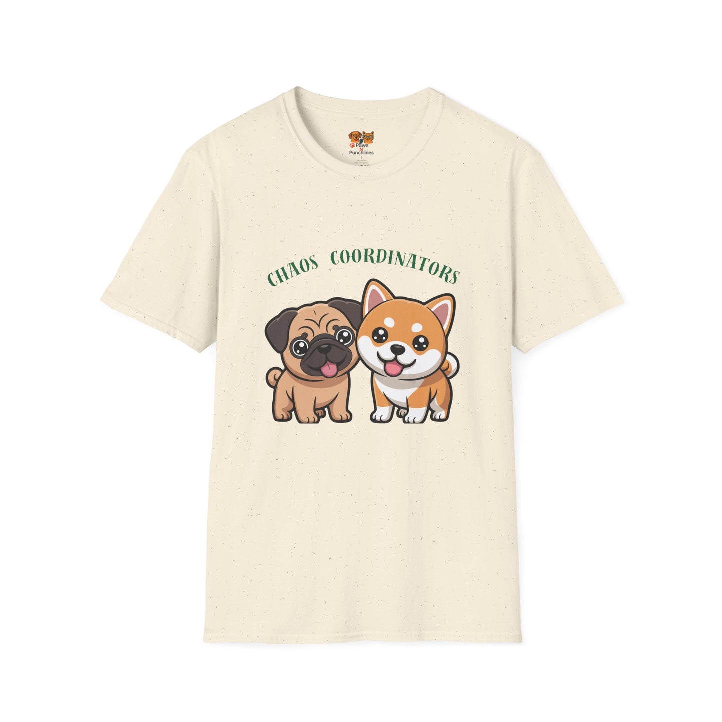 Chaos Coordinators T-Shirt — Cute Pug & Shiba Inu Dog Tee