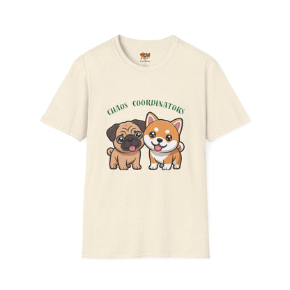 Chaos Coordinators T-Shirt — Cute Pug & Shiba Inu Dog Tee