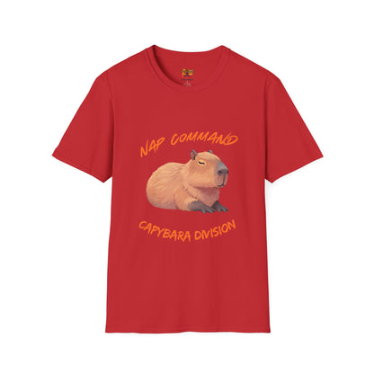 Nap Command Capybara T-Shirt — "Capybara Division" Cute Animal Nap Tee