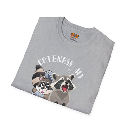 Cuteness Is My Cover Story Tee — Funny Raccoon & Trash Panda Graphic T-Shirt