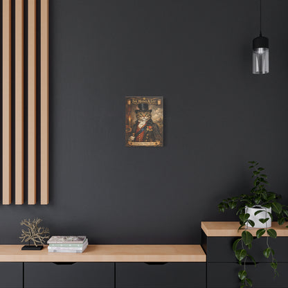 Sir Meows A Lot Matte Canvas Wall Art — Distinguished Feline Gent Portrait