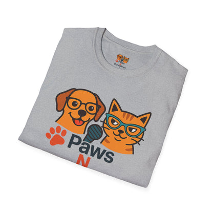 Paws N Punchlines T‑Shirt — Funny Dog & Cat Podcast Tee