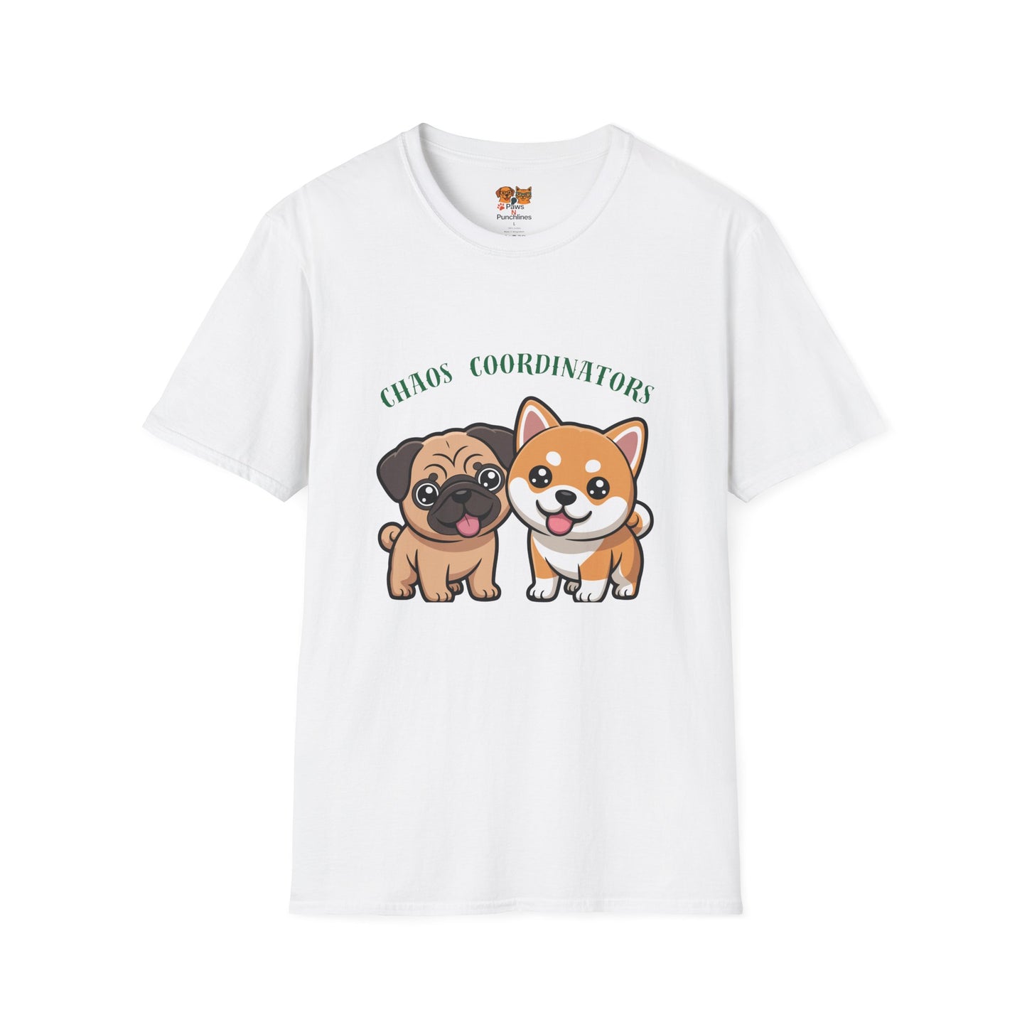 Chaos Coordinators T-Shirt — Cute Pug & Shiba Inu Dog Tee