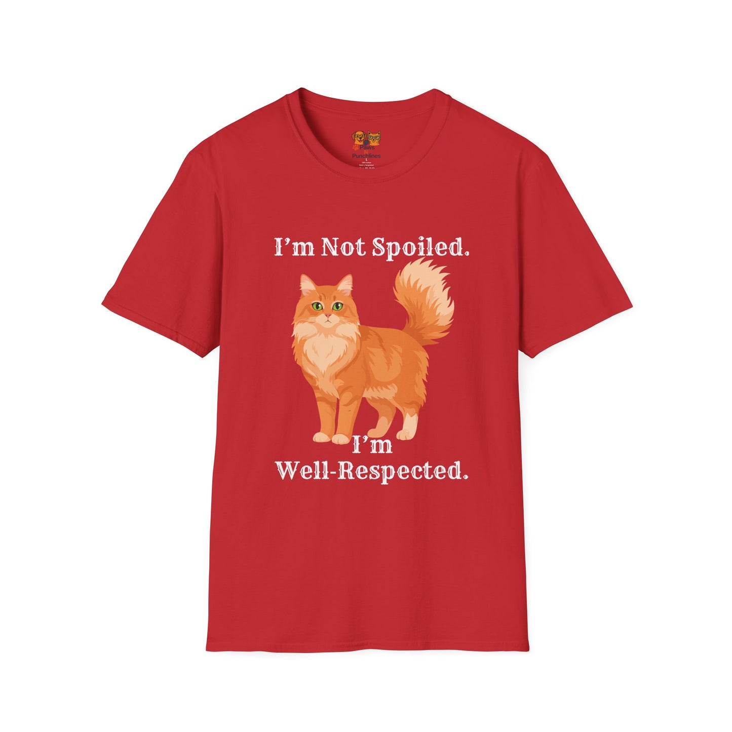 "I'm Not Spoiled, I'm Well-Respected" Funny cat Graphic T-Shirt