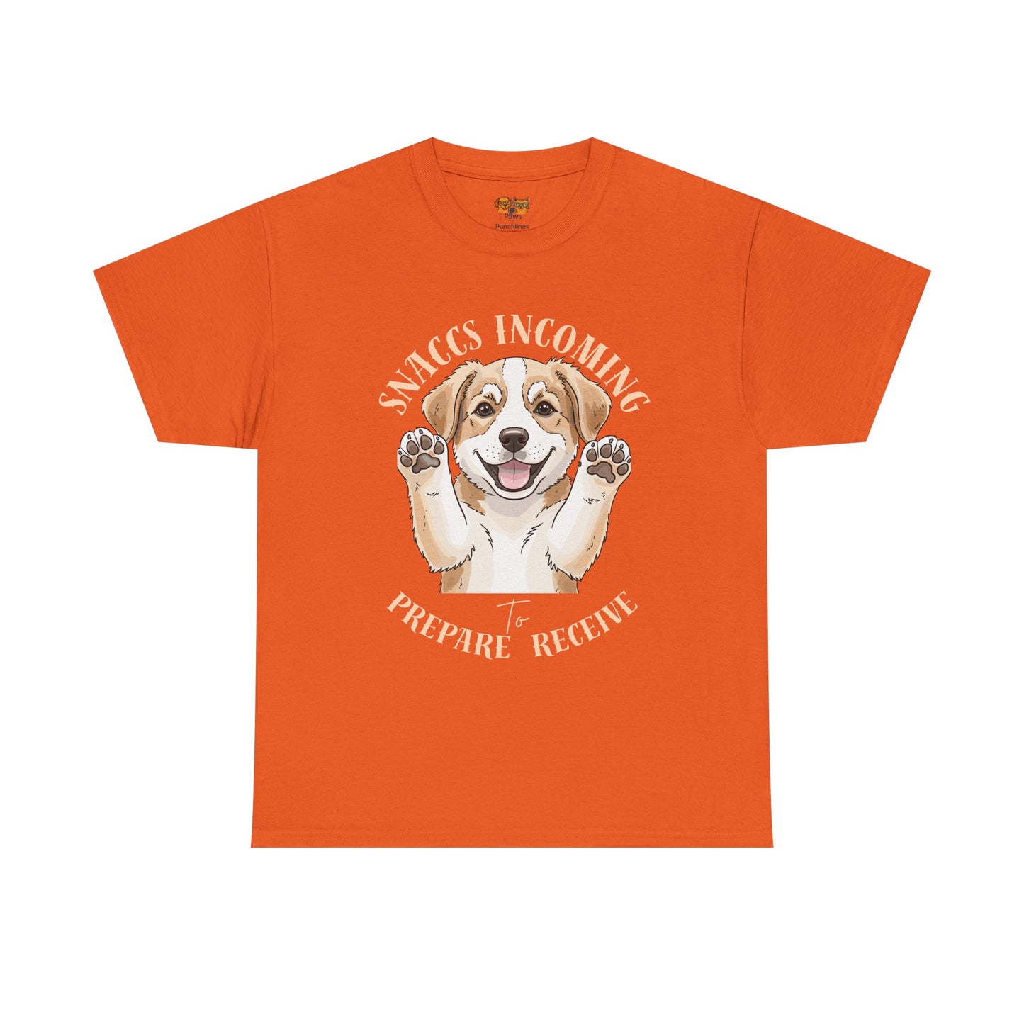 Corgi Puppy Pawprints T‑Shirt — Happy 'Mooorning' Dog Lover Tee
