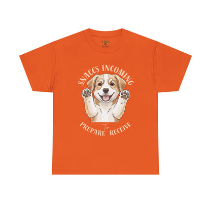 Corgi Puppy Pawprints T‑Shirt — Happy 'Mooorning' Dog Lover Tee