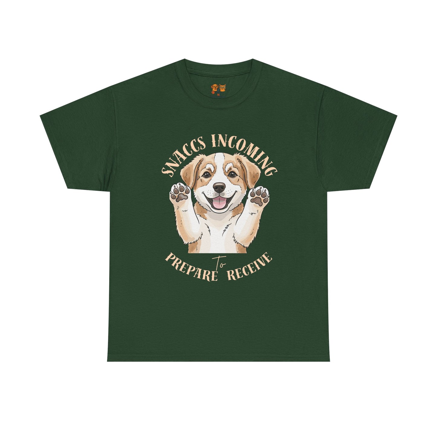 Corgi Puppy Pawprints T‑Shirt — Happy 'Mooorning' Dog Lover Tee