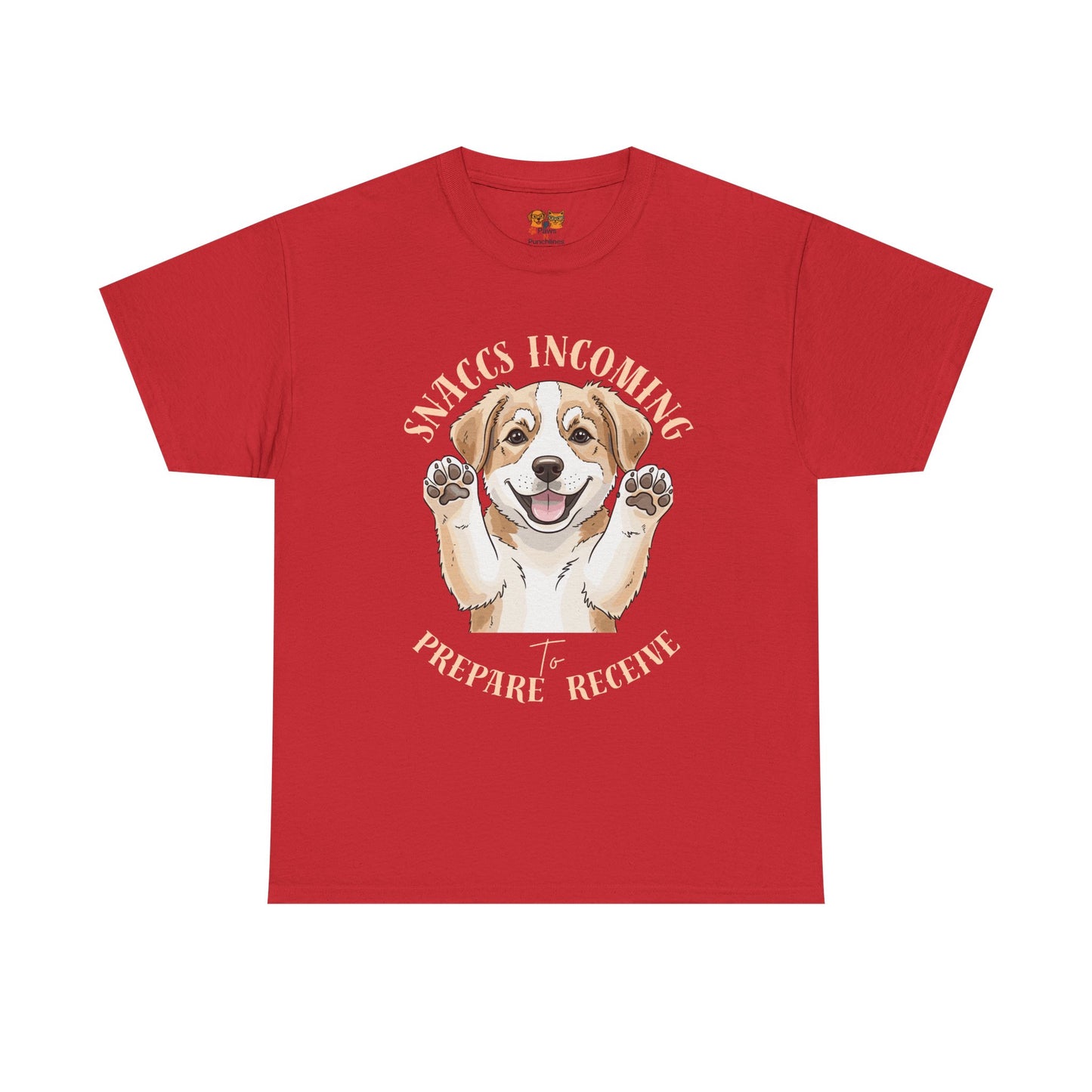 Corgi Puppy Pawprints T‑Shirt — Happy 'Mooorning' Dog Lover Tee