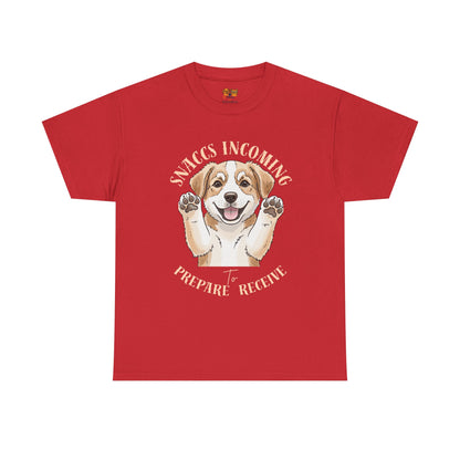 Corgi Puppy Pawprints T‑Shirt — Happy 'Mooorning' Dog Lover Tee