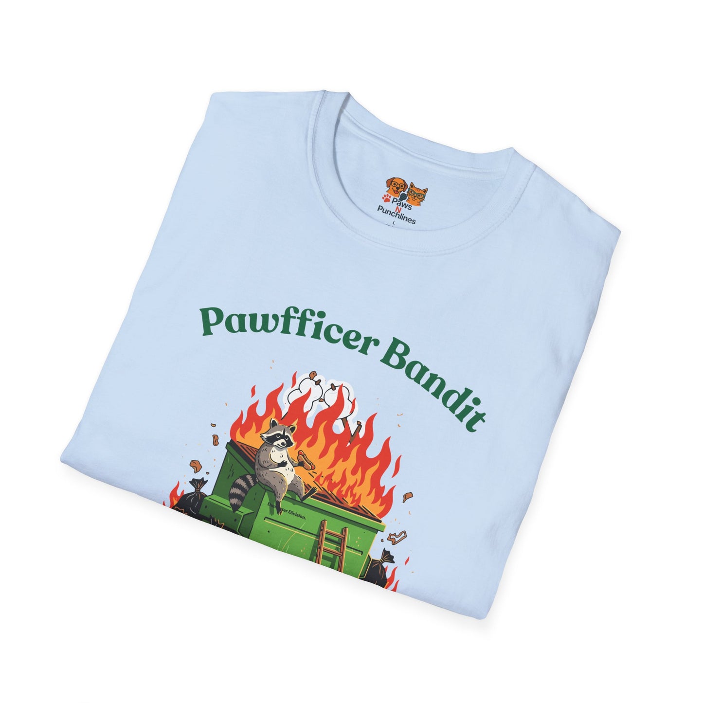 Pawfficer Bandit T-Shirt — Dumpster Division Graphic Tee