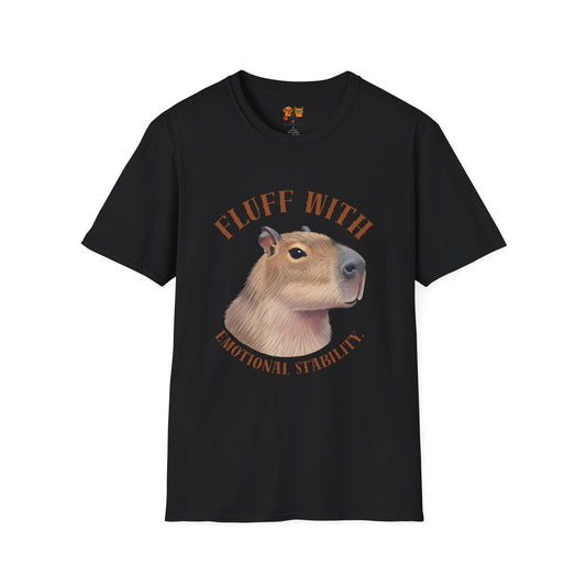 Capybara 'Fluff With Emotional Stability' T-Shirt