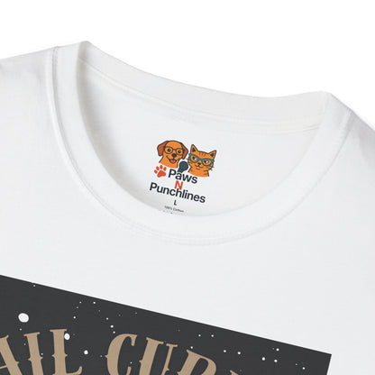 Raccoon 'Tail Curled, Plans Unfurled' T-Shirt