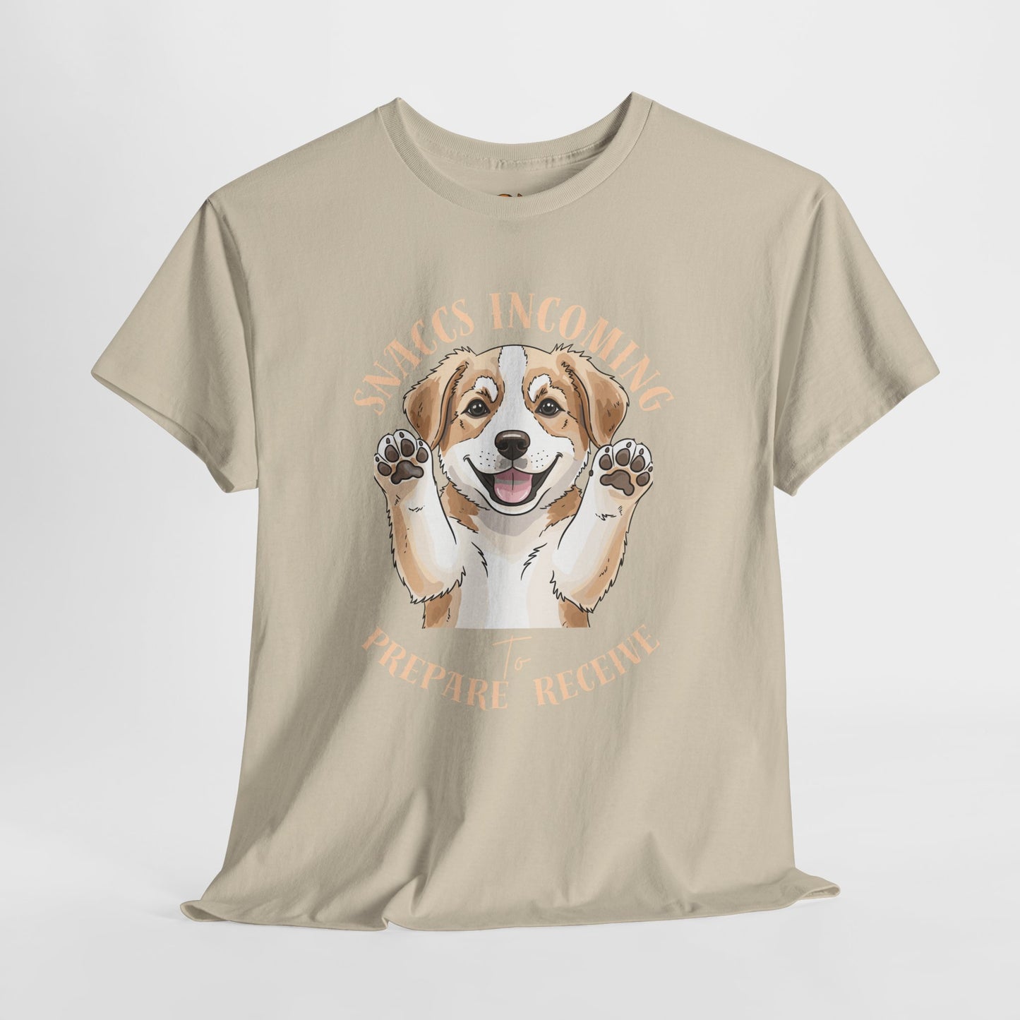 Corgi Puppy Pawprints T‑Shirt — Happy 'Mooorning' Dog Lover Tee